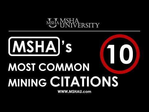 How to Avoid MSHA's 10 Most Common Mining Citations